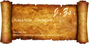 Jusztus Zsombor névjegykártya