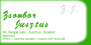 zsombor jusztus business card